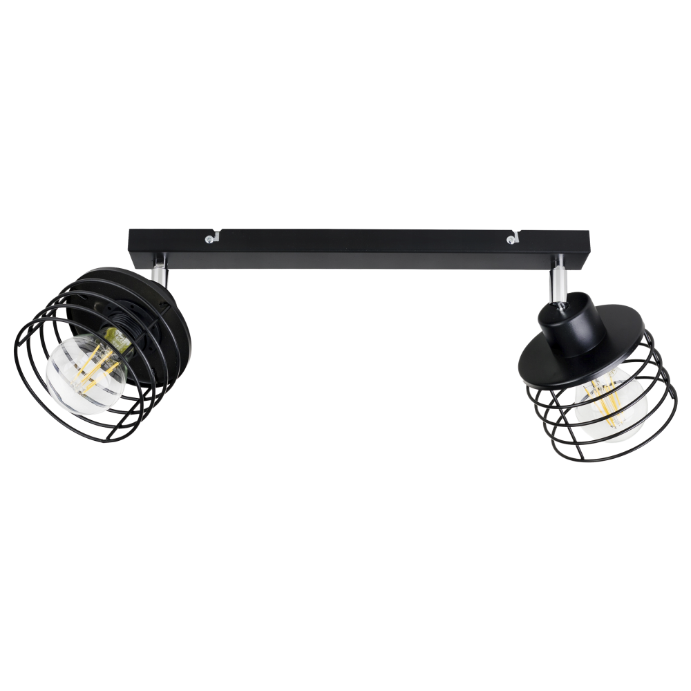 ISLA wall and ceiling lamp, max. power 2x60W, E27, black, strip