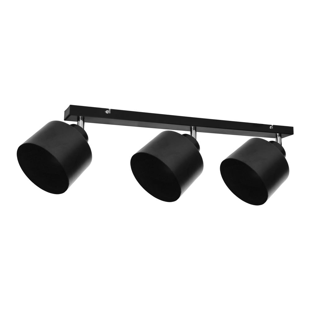 LISA wall and ceiling lamp, max. power 3x60W, E27, black, strip