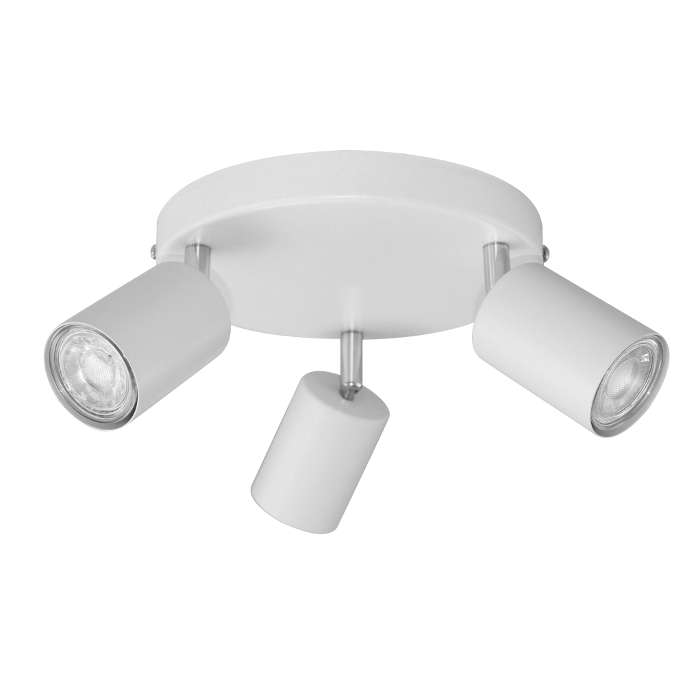 RINO wall and ceiling luminaire, max. power 3x50W, GU10, IP20, white