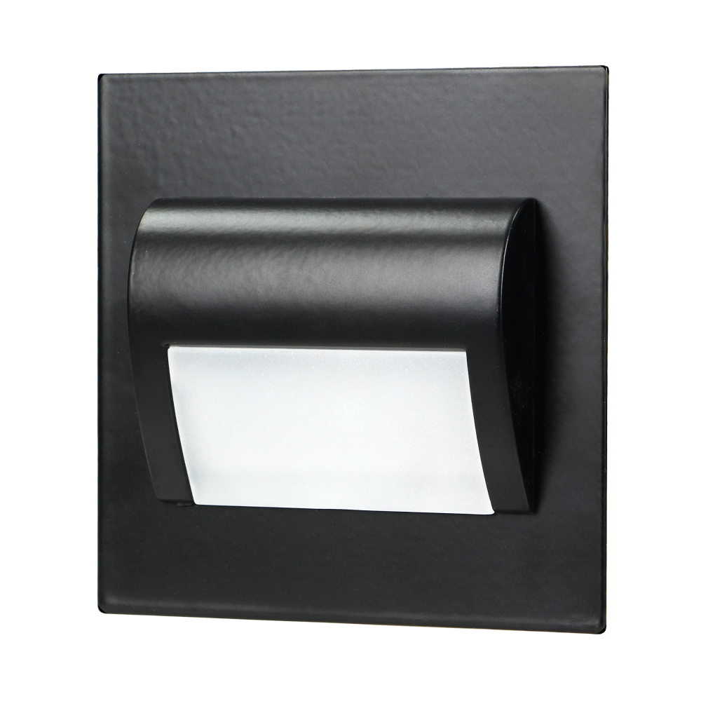 DRACO LED NEW flush-mounted staircase light fitting 1.5W, 12VDC, 30lm, 4000K, black, innovative installation