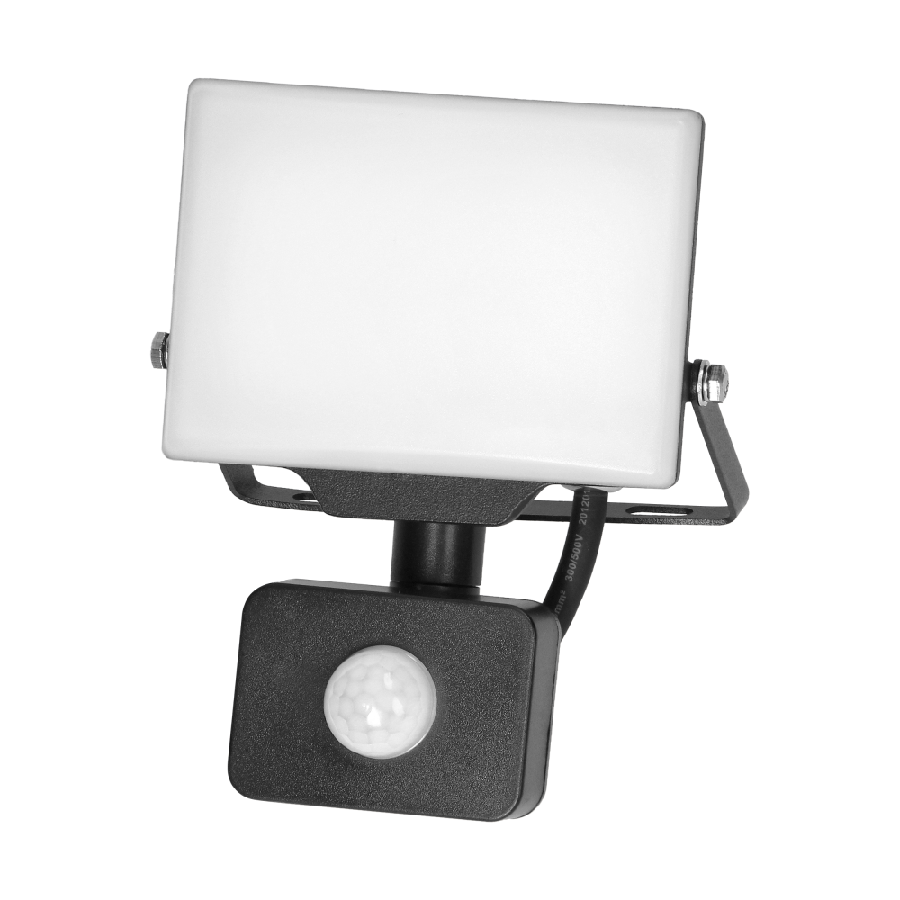 PORTO S LED 20W floodlight with PIR motion sensor, 1600lm, IP44, 4000K, aluminium + polycarbonate