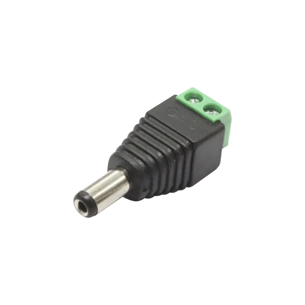 DC plug with connector for fast installation of mono LED strips