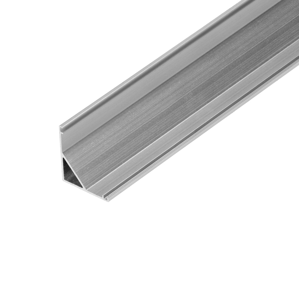 Aluminium profile for LED strips, 2000 x 15.8 x 15.8 mm, angled, silver