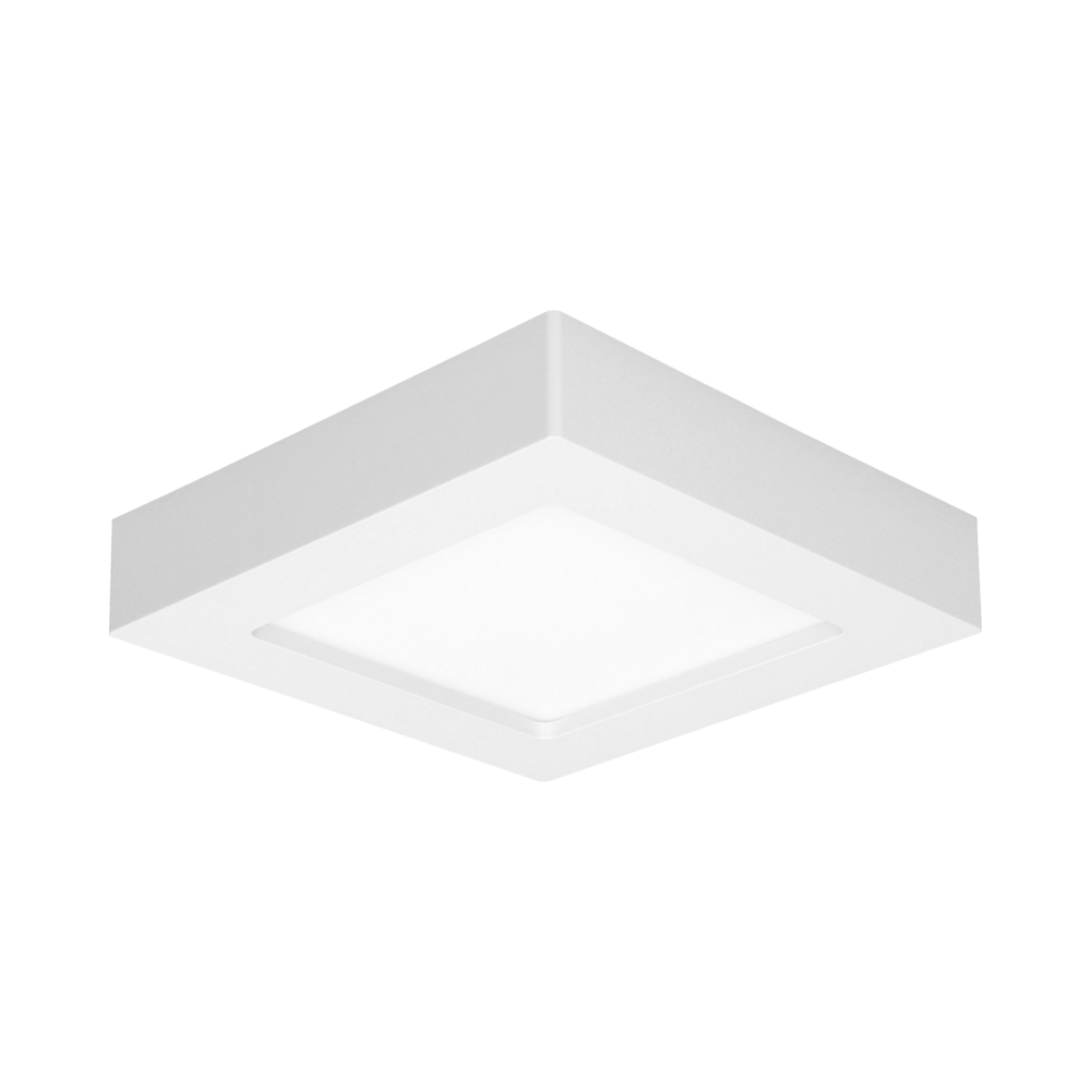 LETI LED 12W, downlight, surface-mounted, square, 800lm, 3000K, white, integrated LED power supply