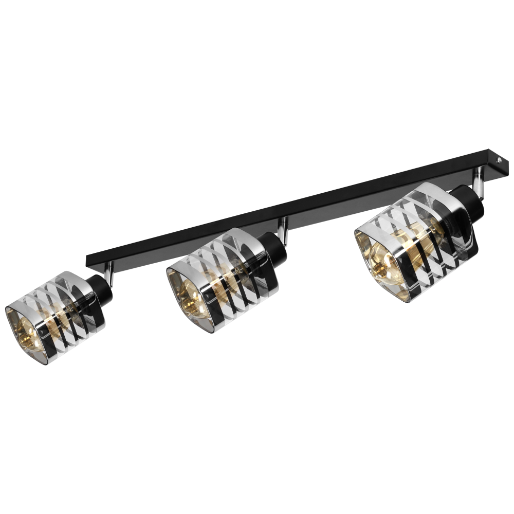 SIENA E27, wall and ceiling lamp, max. 2x60W, black, strip