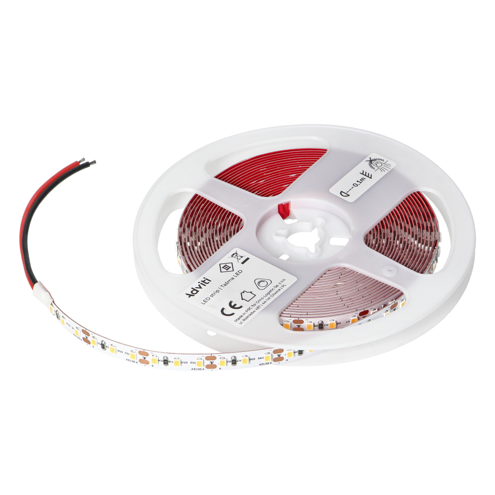 LED strip 12V, Samsung chipset 2835, 120L/m, 12W/m, IP20, 3000K, 5m