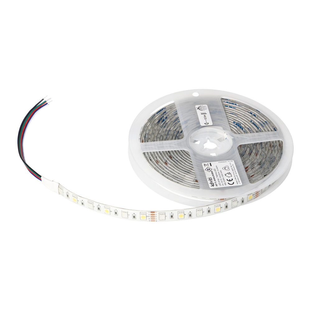 LED strip 12V, Samsung chipset 5050, 60L/m, 14.4W/m, IP65, RGBW, 5m