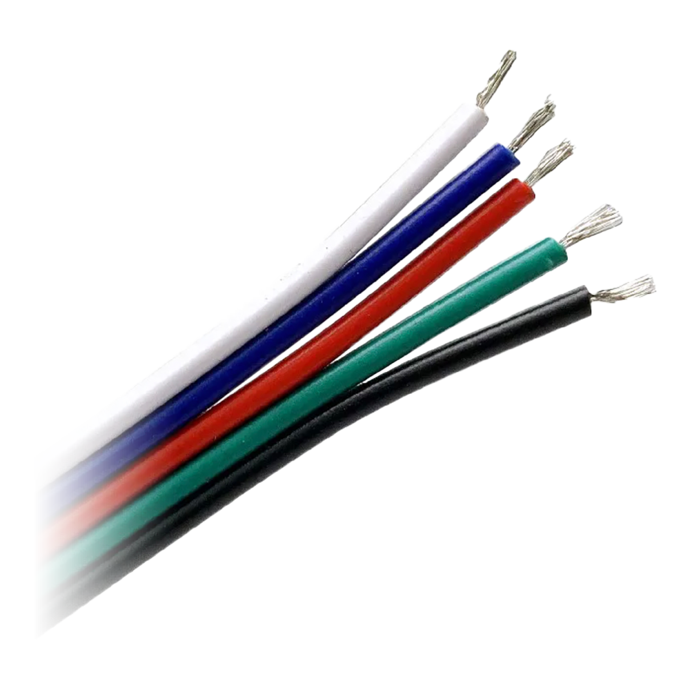 Cable for LED RGBW strips, 5x0.35mm2, 25m