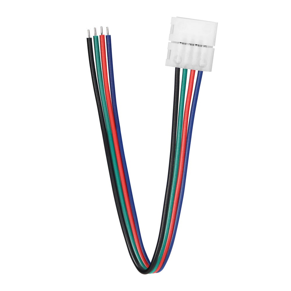 Złączka LED RGB 10mm, jednostronna, z przewodem 