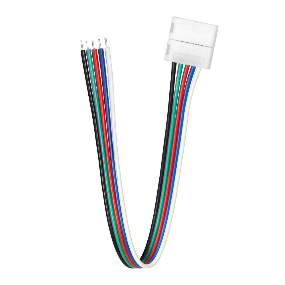 One-sided LED RGBW connector 12mm, with a cable