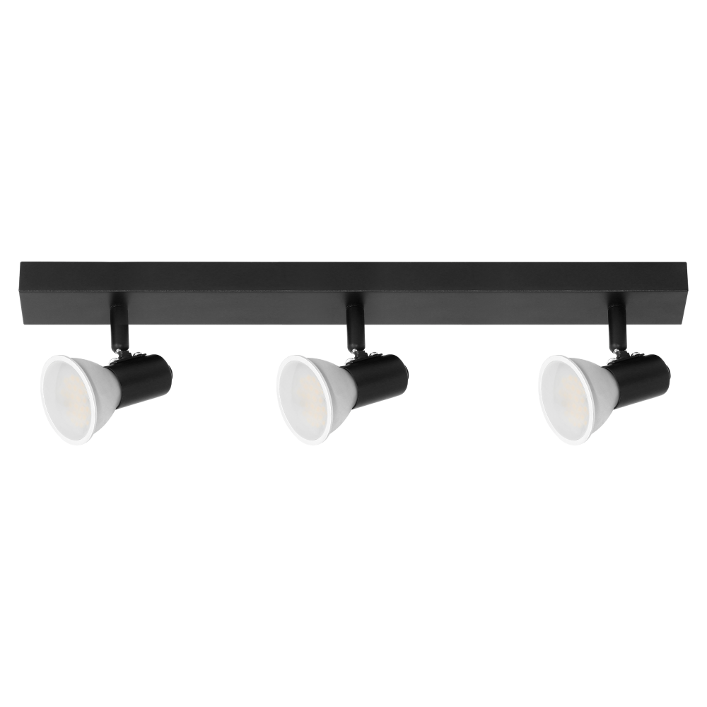 RIO SP 3 wall and ceiling light, GU10 max. 3x60W, IP20, black