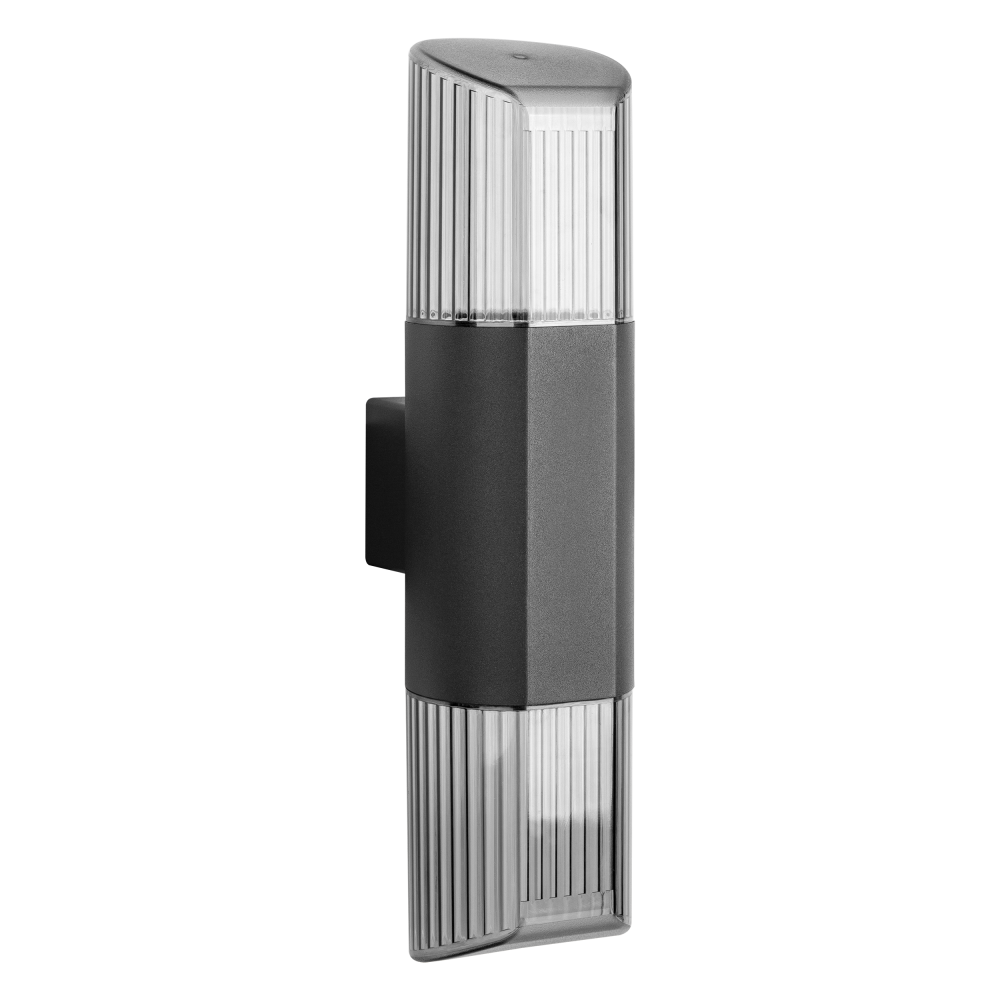 PEONIA garden luminaire, 2xE27, max. 2x15W, IP54, black