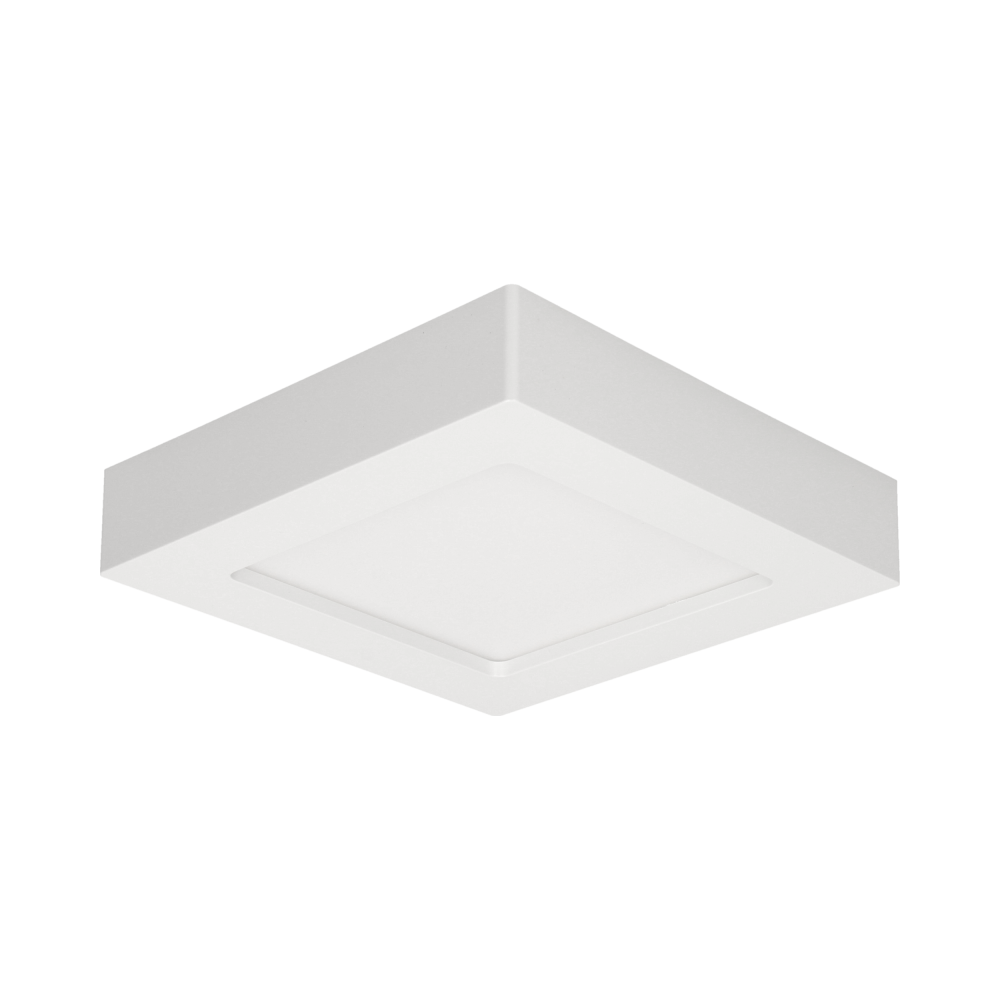 LETI LED 12W, downlight, surface-mounted, square, 860lm, 4000K, white, integrated LED power supply