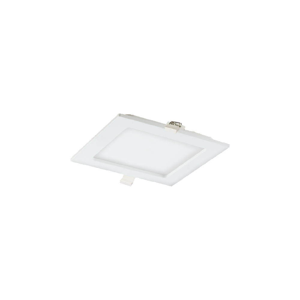 AKMAN LED 9W downlight flush-mounted, square, 540lm, 4000K, white, build-in LED driver