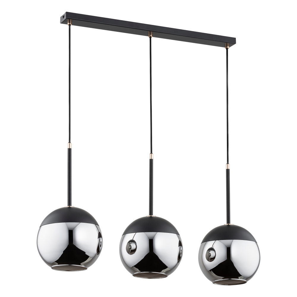 LARA 3P, pendant lamp, E27  max. 3x60W, black