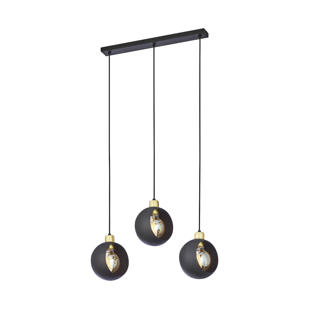 JALA 3P, pendant lamp, E27 max.15W, black