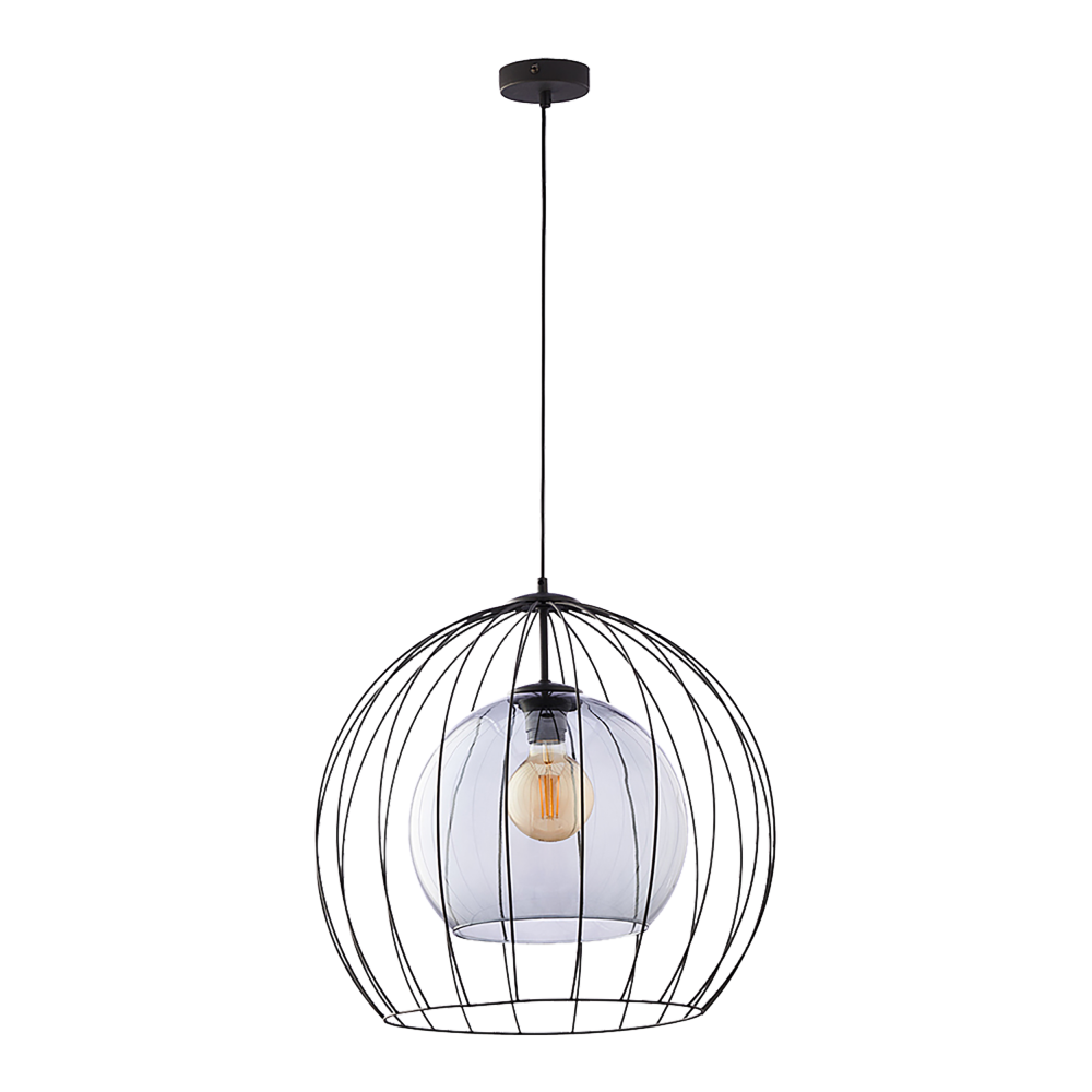 DUNIA 500 1P, pendant lamp, E27 max.15W, black