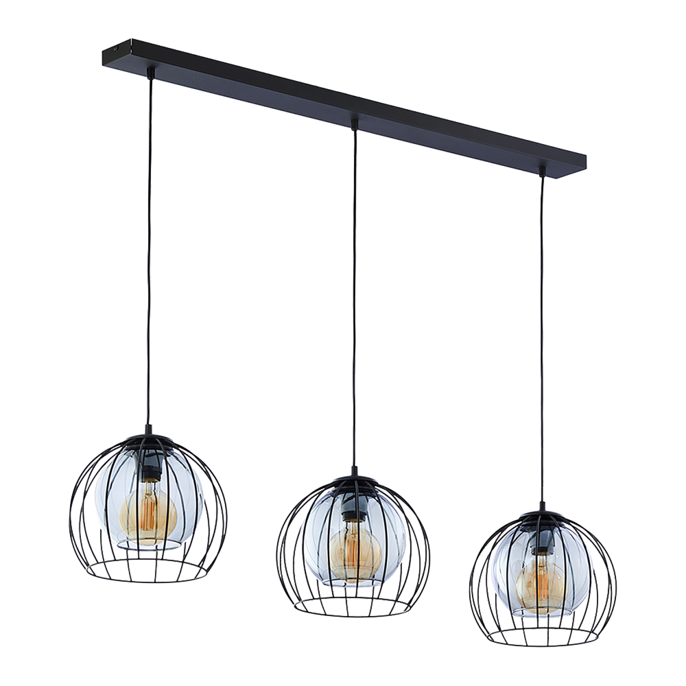 DUNIA 500 3P, pendant lamp, E27 max.15W, black