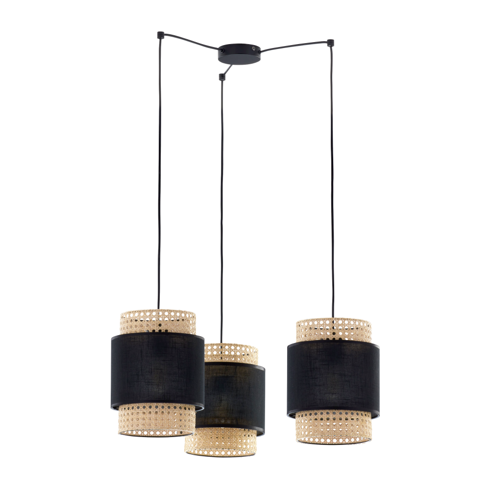 LANA 3P, pendant lamp, E27 max.60W, black