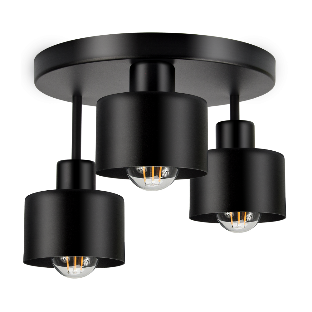 RAMOS pendant lamp, max. power 3x60W, E27, black