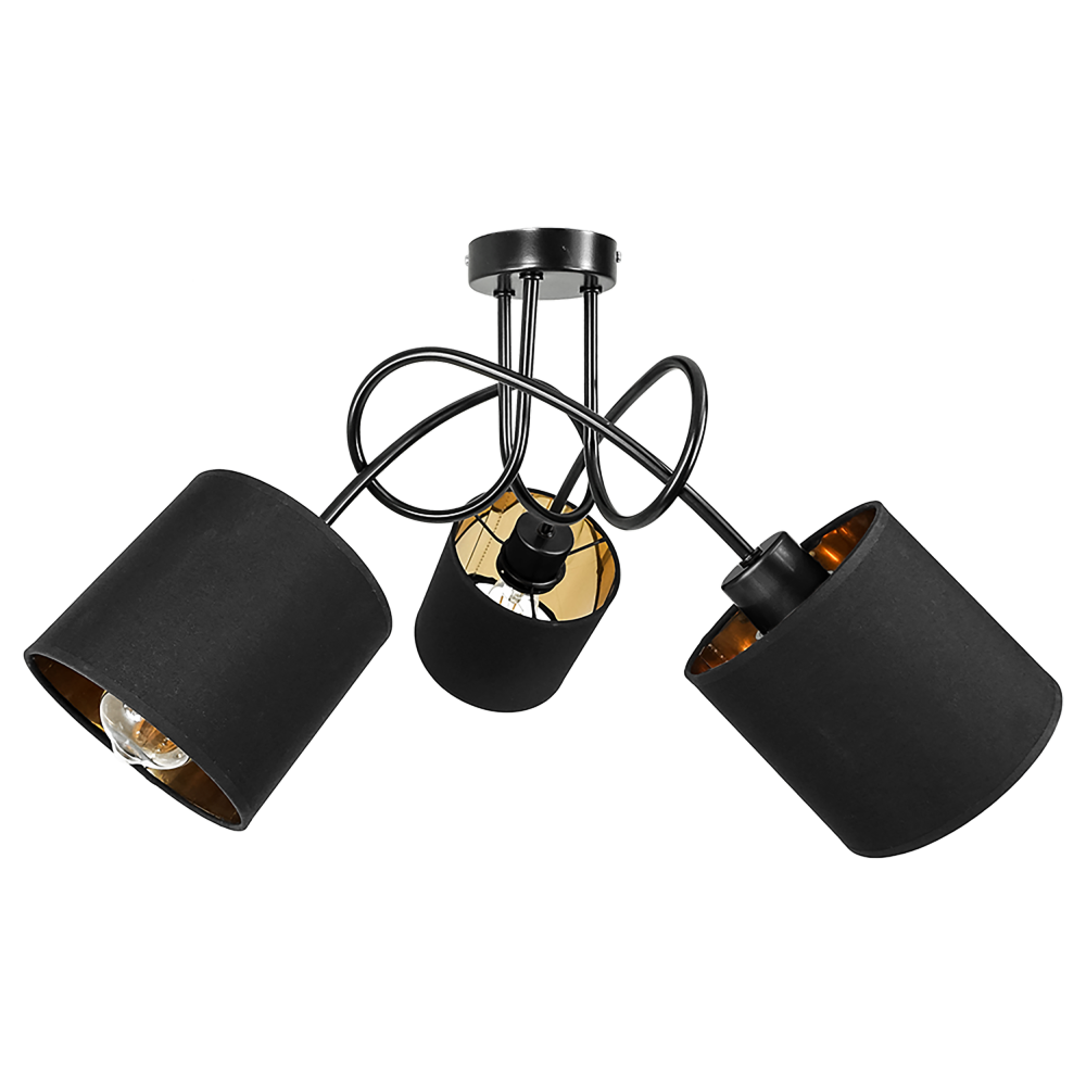 VIGO pendant lamp, max. power 3x60W, E27, black