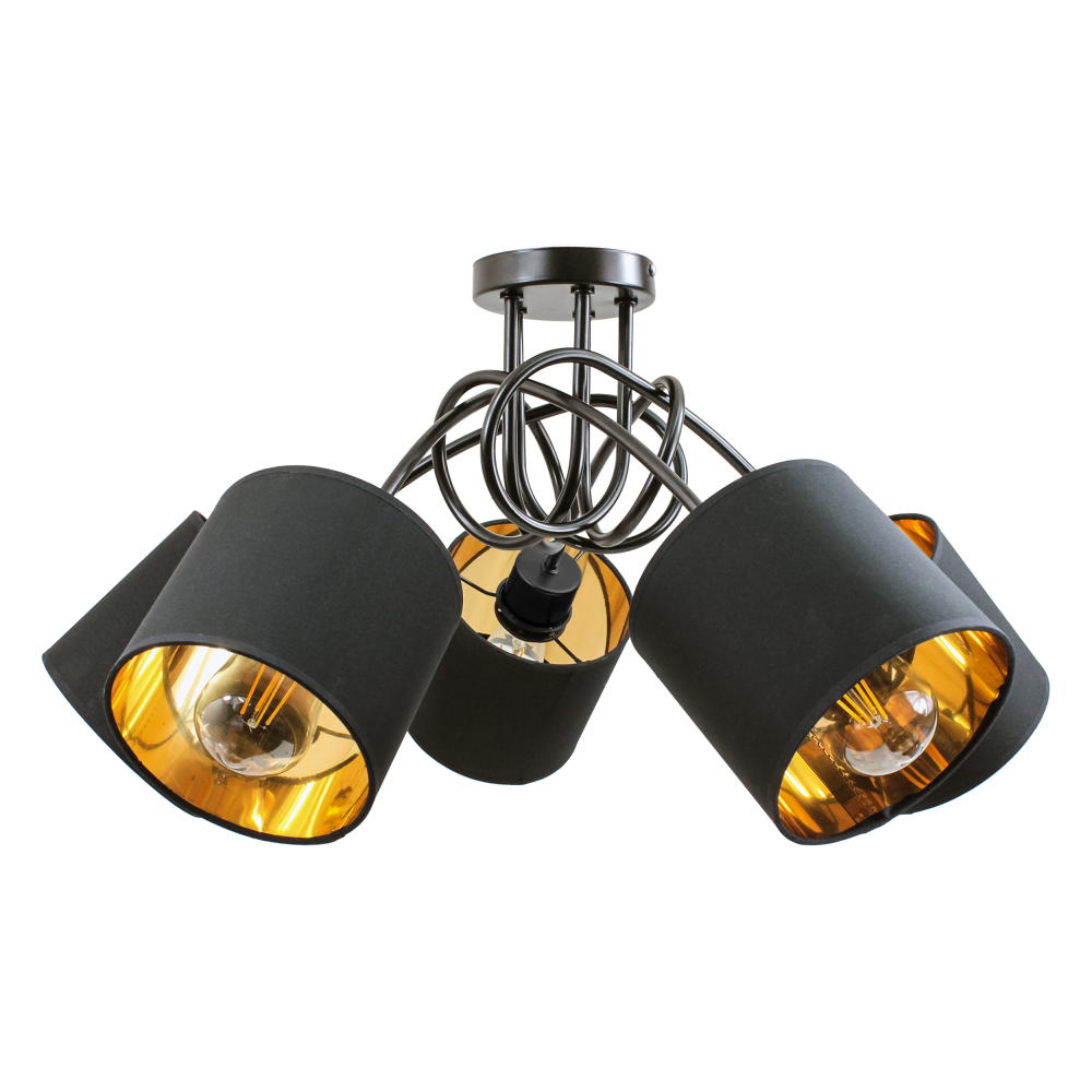 VIGO pendant lamp, max. power 5x60W, E27, black