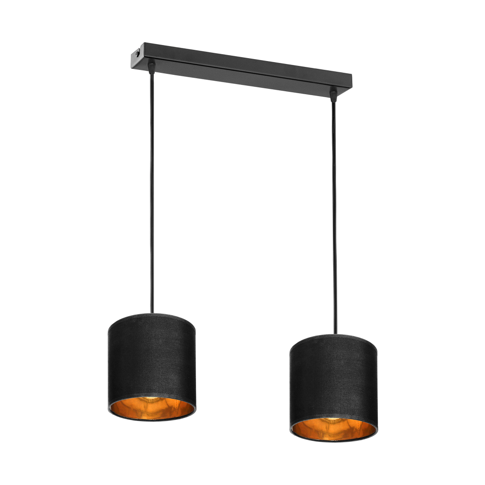 NEVA lampa wisząca, moc max. 2x60W, E27, czarna