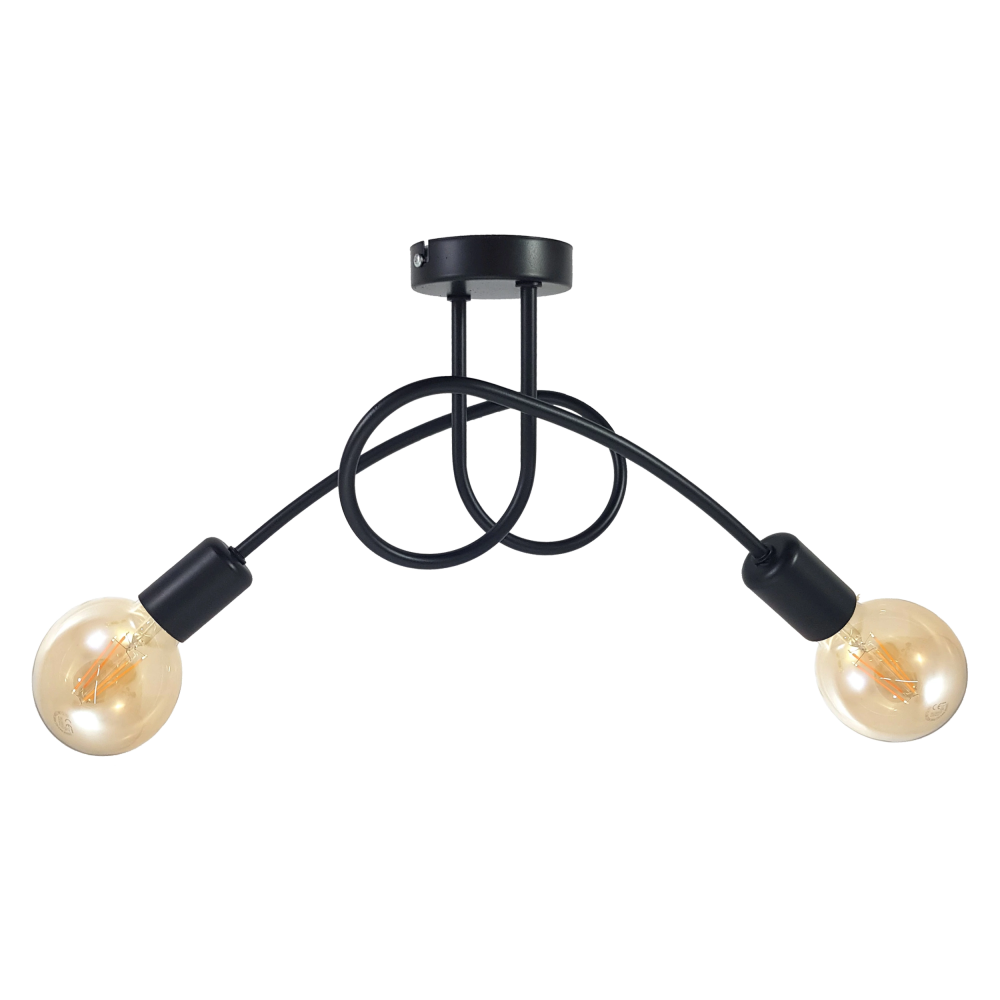 MALAGA pendant lamp, max. power 2x60W, E27, black