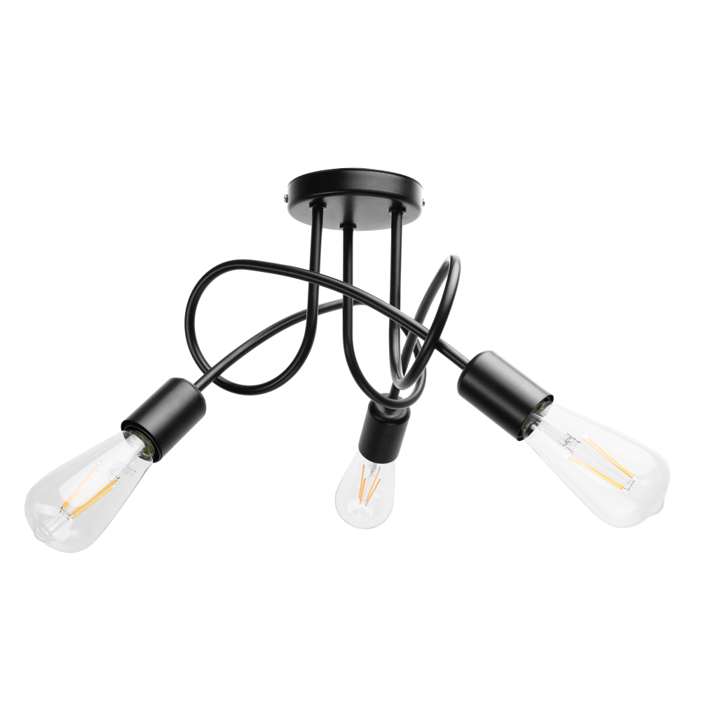 MALAGA pendant lamp, max. power 3x60W, E27, black