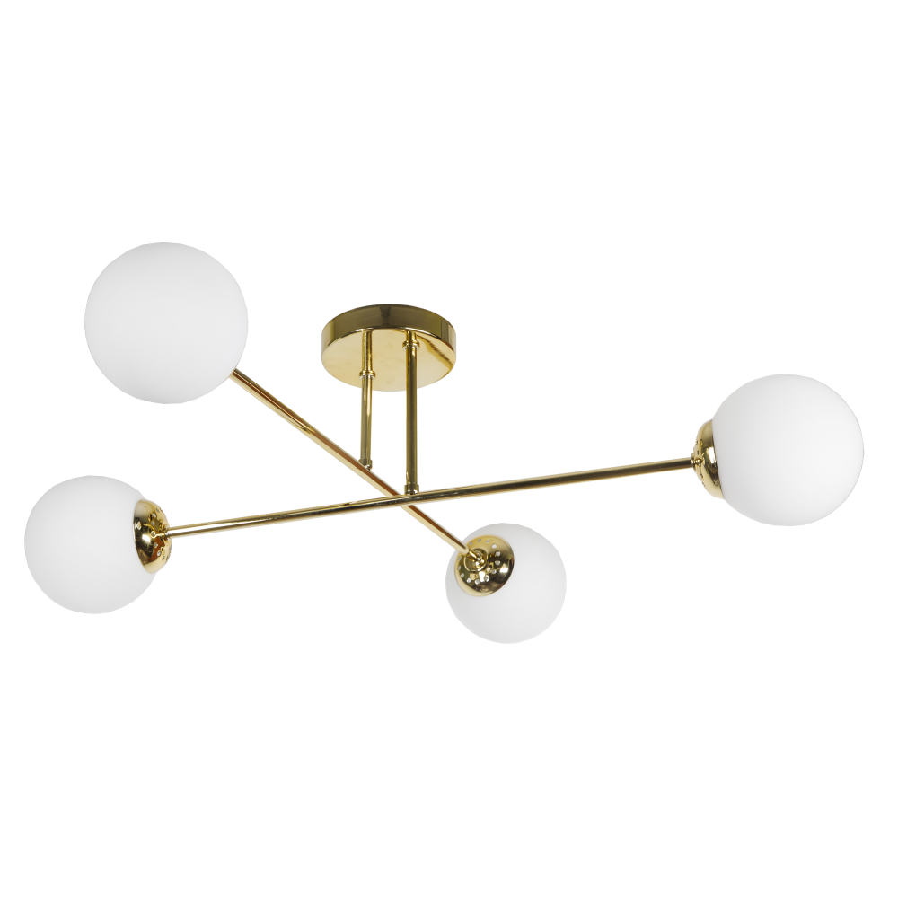 LEIA 4P E27, pendant light, max. 4x60W, gold