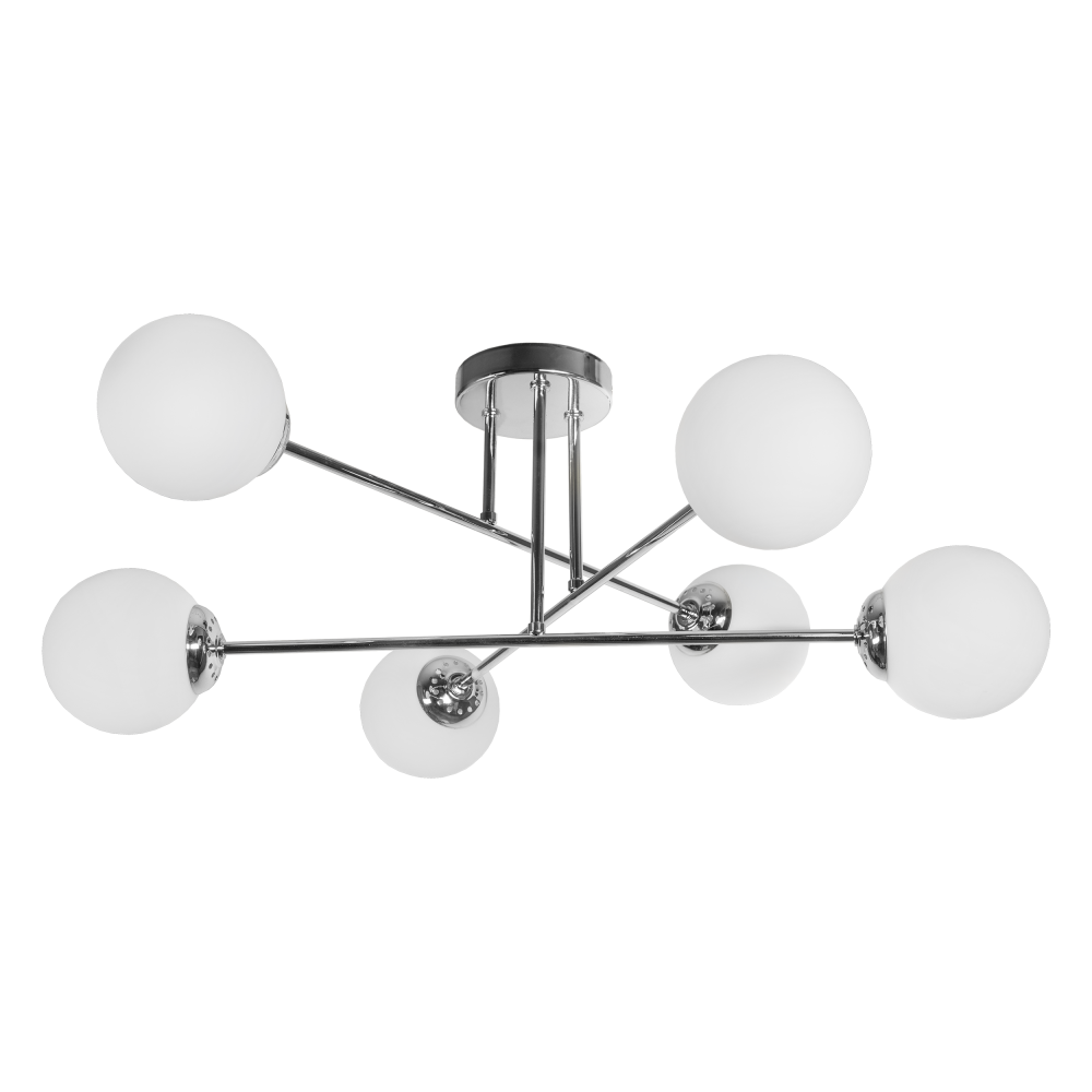 LEIA 6P E27, pendant light, max. 6x60W, chrome