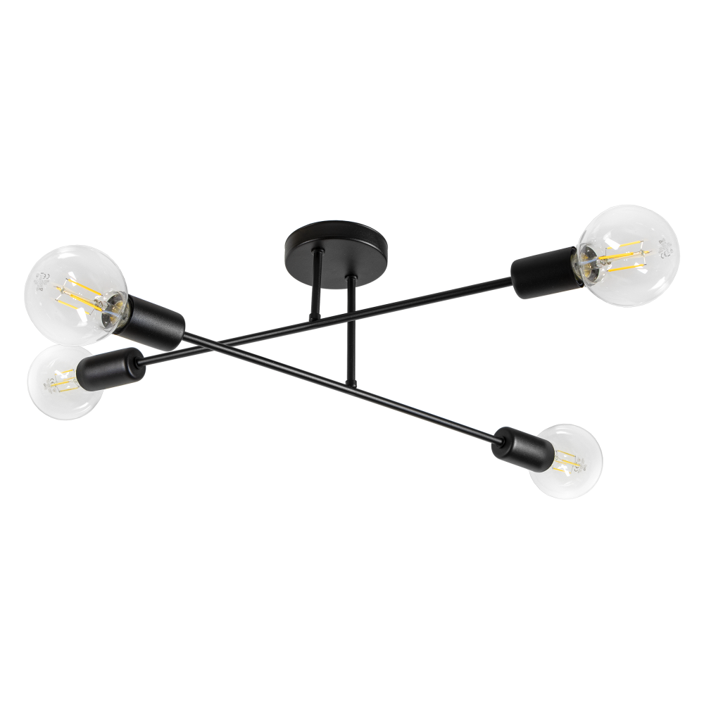 SOLO 4P E27, pendant light, max. 4x60W, black