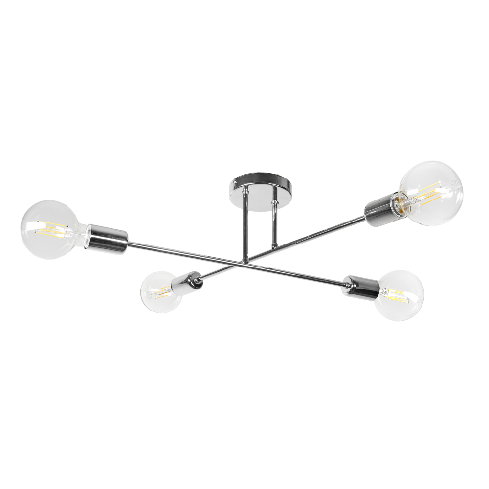 SOLO 4P E27, pendant light, max. 4x60W, chrome