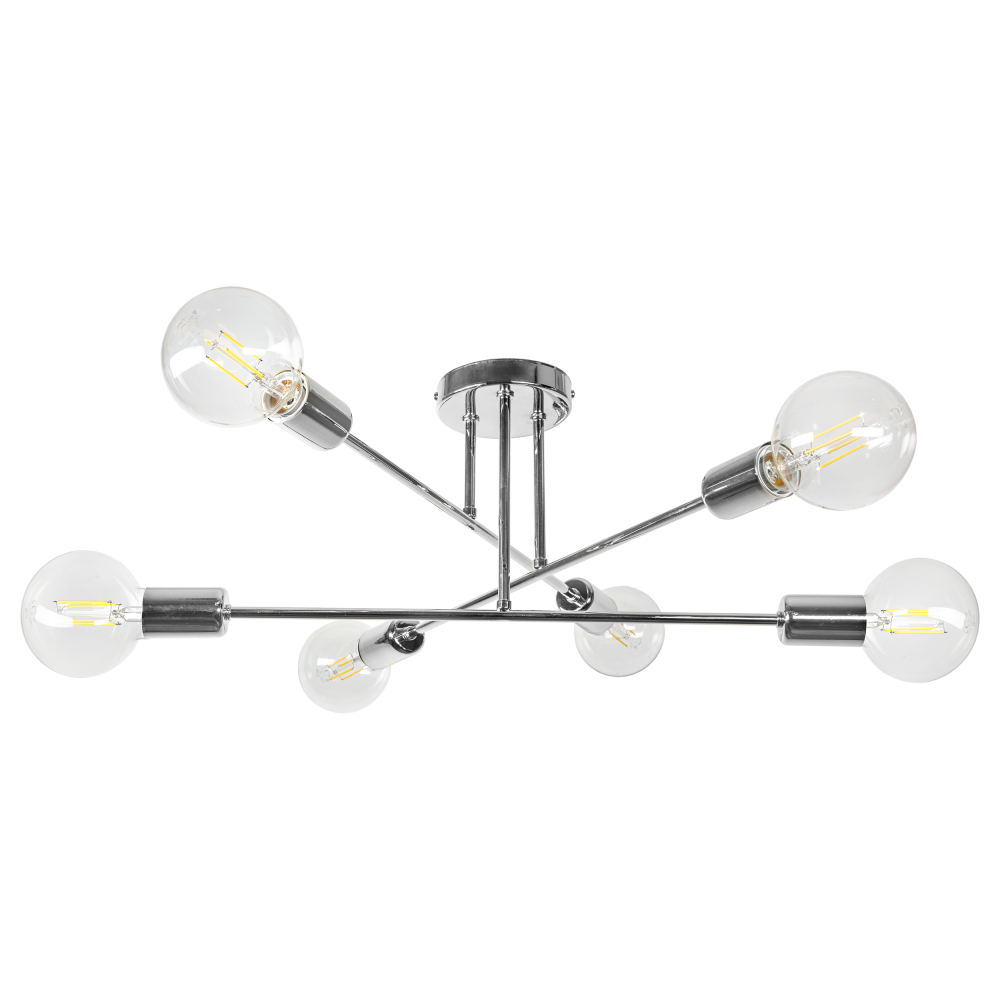 SOLO 6P E27, lampa wisząca, max. 6x60W, chrom