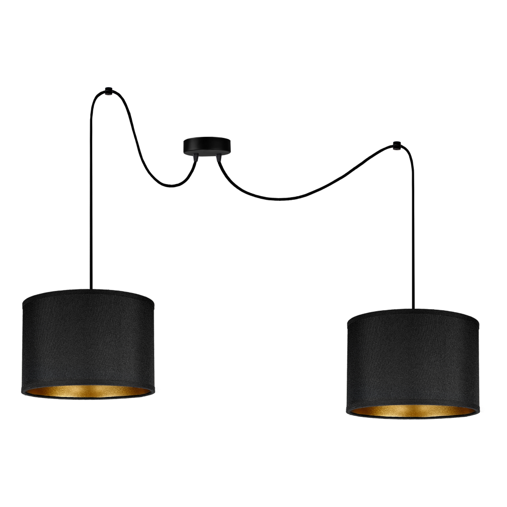 KYLO 2P E27, pendant light, max. 2x60W, black