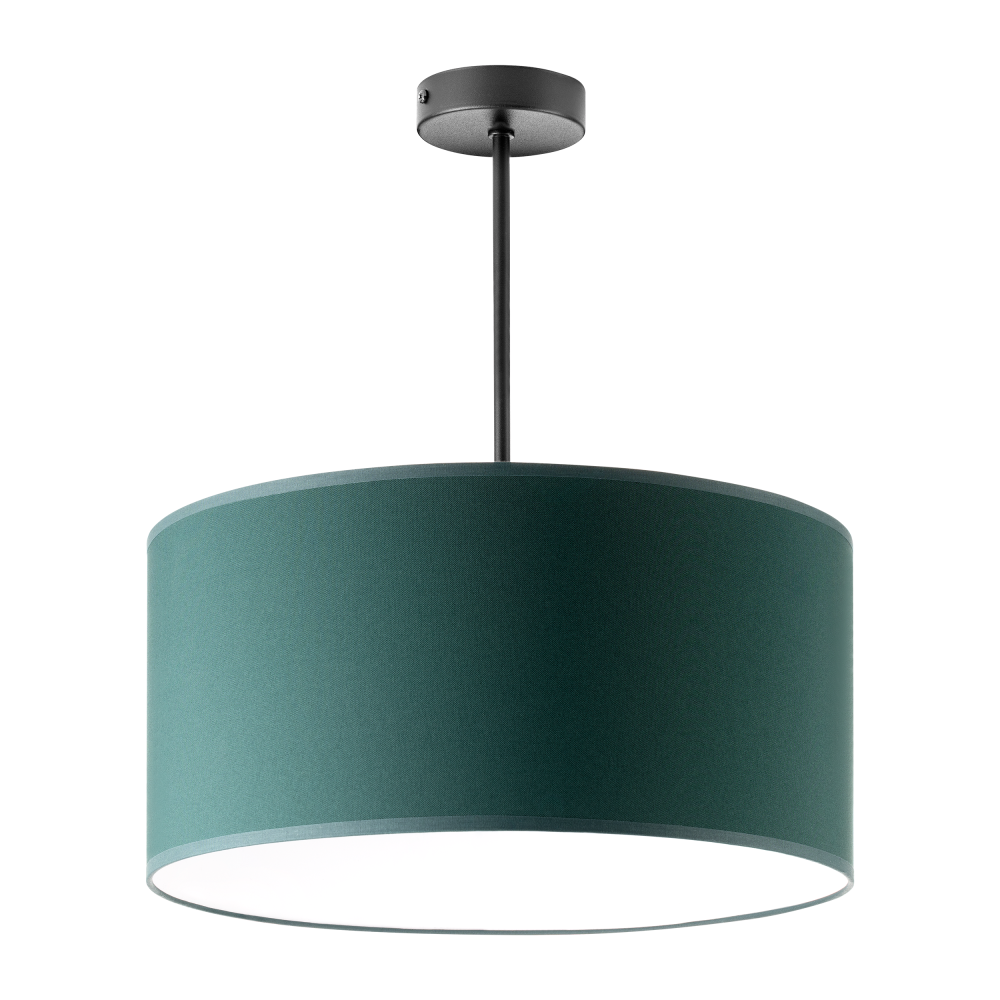 ROLLO pendant lamp, max. power 1x60W, E27, bottle green colour, short