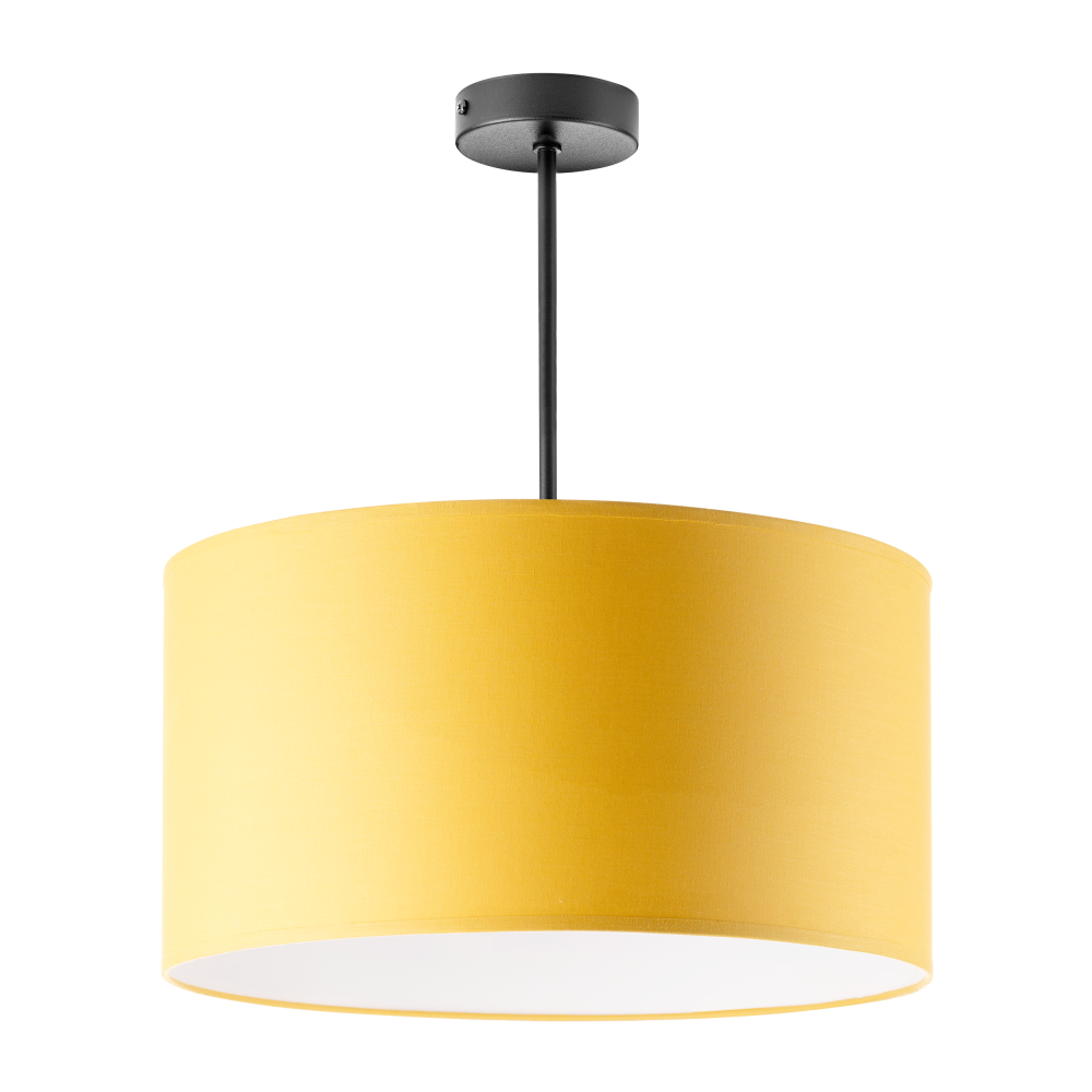 ROLLO pendant lamp, max. power 1x60W, E27, mustard yellow, short