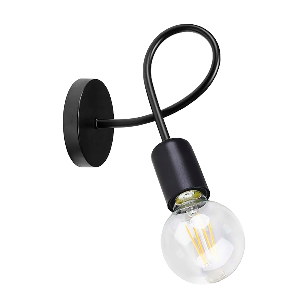 MALAGA wall lamp, max. power 1x60W, black