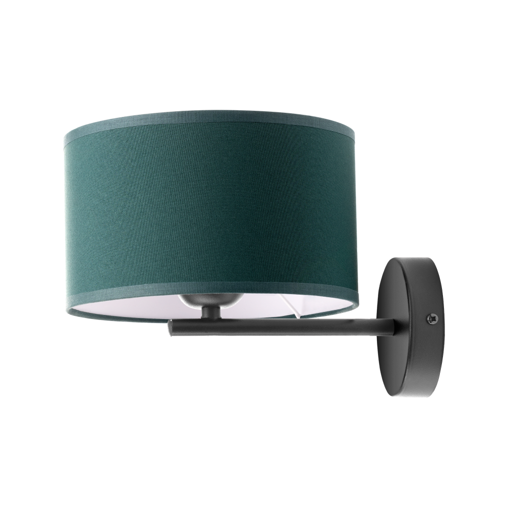 ROLLO wall lamp, max. power 1x60W, bottle green colour