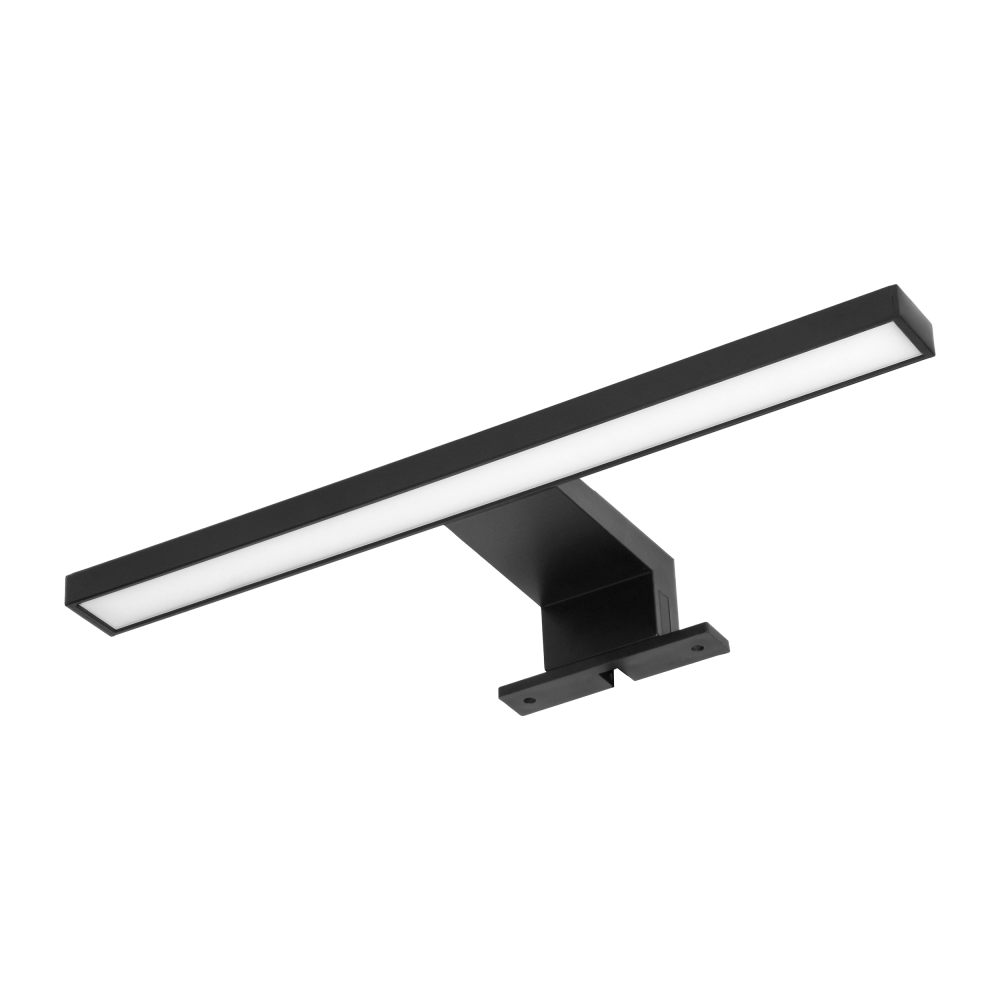 NORTES LED 5W, mirror lamp, 320lm, 4000K, 30 cm long, plastic, black