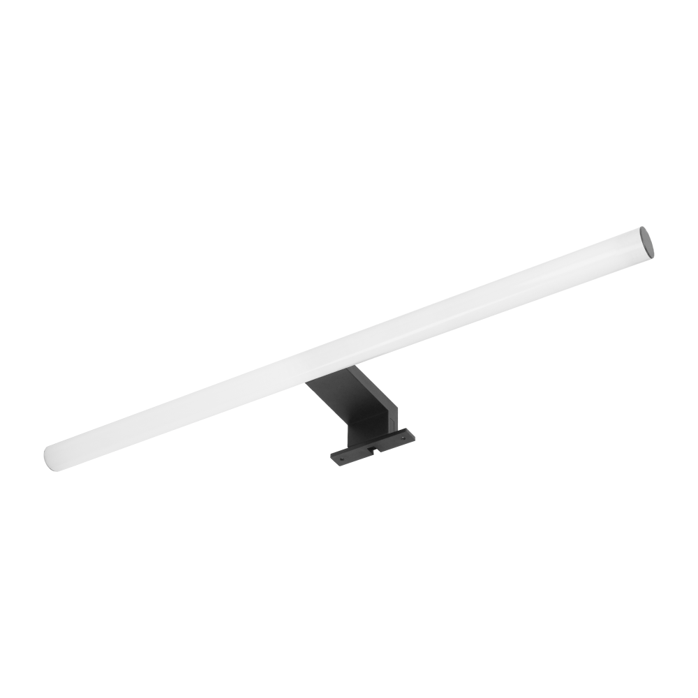 PEEGEL LED mirror lamp, 9W, 4000K, 60 cm long, plastic + acrylic, black